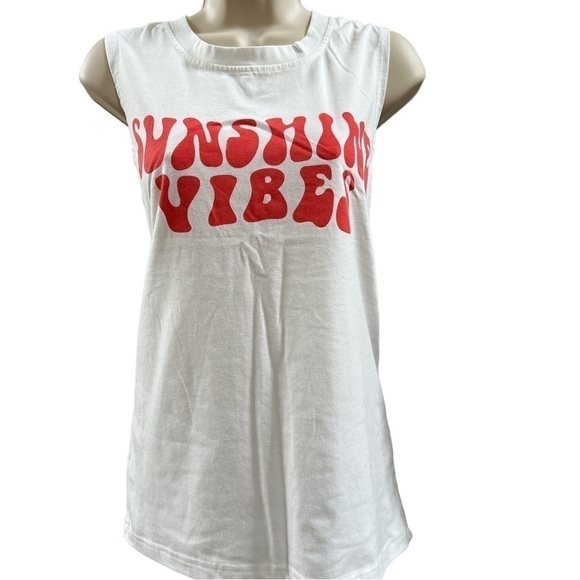 Tops - Women's Sleeveless White Tank Top Size S